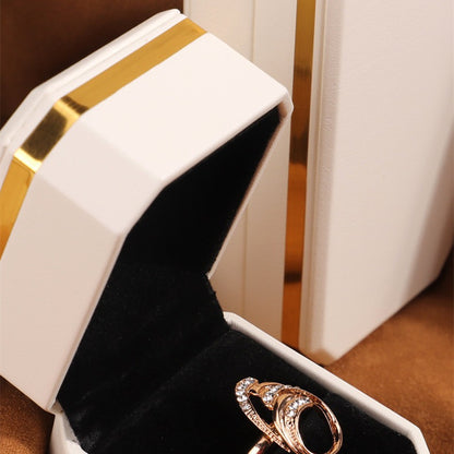 Octagon PU Leather Jewelry Box