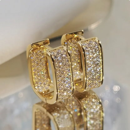 Elegant Zircon Clip-On Earrings