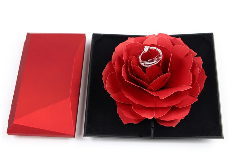 Rotating Rose Ring Gift Box