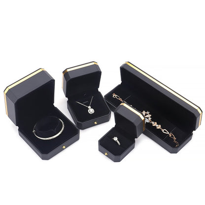 Octagon PU Leather Jewelry Box