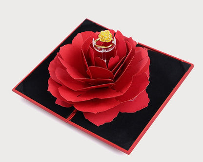 Rotating Rose Ring Gift Box