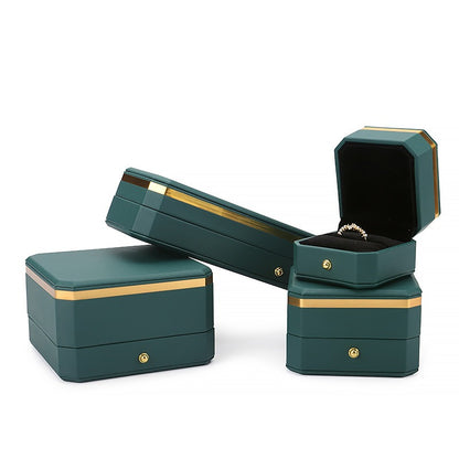 Octagon PU Leather Jewelry Box
