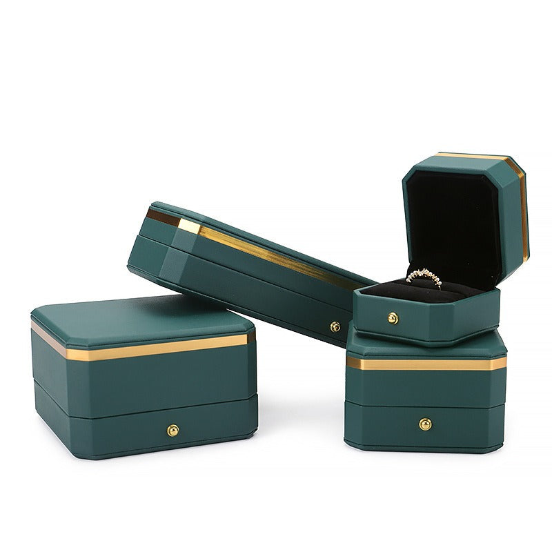 Octagon PU Leather Jewelry Box